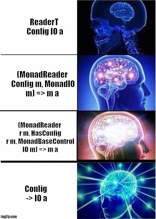 haskell monadic io brain meme